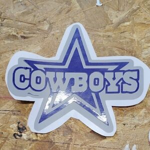 Blue and Gray Cowboys Star Sticker